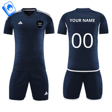 Tuta Calcio Personalizzabile Blu Navy Nome Numero e Logo Squadra