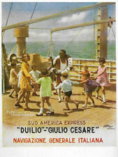 1929 * Pubblicità Originale "Navigazione Generale Italiana - I Bimbi a Bordo" in