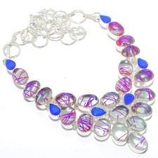 Quarzo rutilato rosa, onice