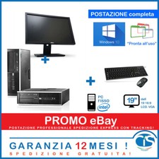 POSTAZIONE WI-FI PC COMPUTER DESKTOP MONITOR RICONDIZIONATO WINDOWS COMPLETA W10
