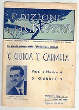 SPARTITI MUSICALI: 'O GIUBOX 'E CARMELA edizioni de "La canzonetta"