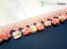 PASSAMANERIA CIPOLLINA ROSA/AVORIO ANNODATA A MANO (SAN LEUCIO)