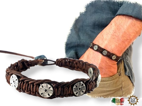 Bracciale uomo cuoio - in,