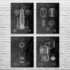 Whisky Patent Wall Art Set di