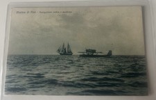 Cartolina Marina Di Pisa Idrovolante Navigazione Antica E Moderna Viaggiata Fp