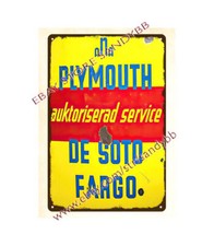 bedroom collectible ideas auto car motors DESOTO FARGO DEALERSHIP metal tin sign