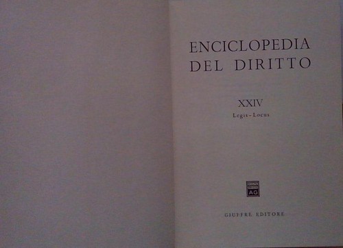 Enciclopedia del diritto xxiv - del,