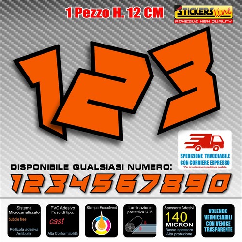 Adesivi numeri gara m10 - adesivi,