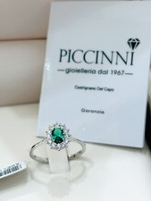 Anello In Oro 18 Kt Con Smeraldo E Brillanti