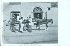 bm668 cartolina costume di napoli venditore di frutta fruttaiuolo  inizio 900