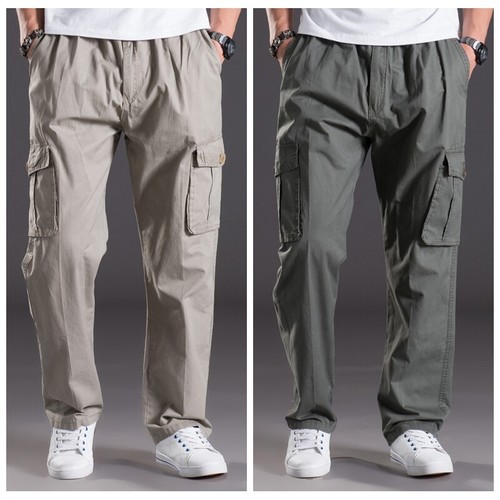 Uomo larga pantaloni militari - larga,