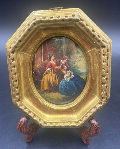 Quadro miniatura vintage olio