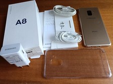 Samsung A8 2018 SM-530F/DS Dual Sim color ORO con display esaurito. Batteria ok