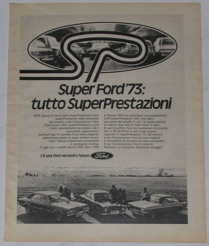 Advert pubblicità 1973 ford - advert,