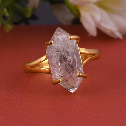 Anello herkimer grezzo - herkimer,