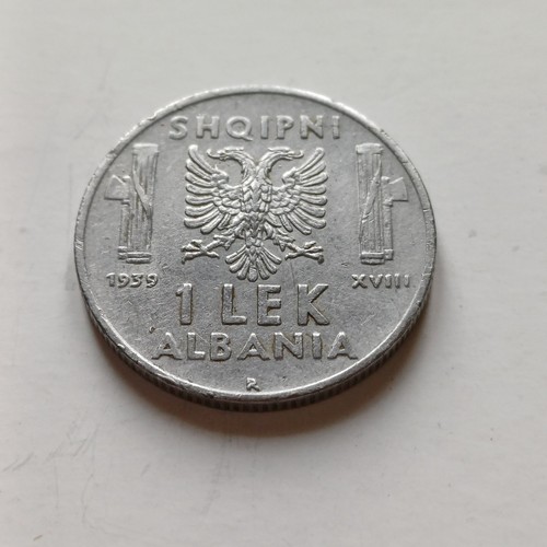Moneta lek albania - 1, italiana