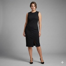 Abito tubino nero senza