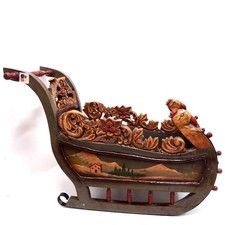 Slitta legno vecchia slitta