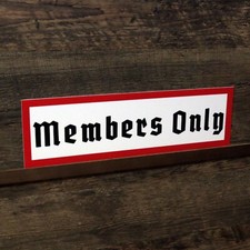 Cartello Members Only segnavia