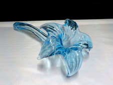 FIORE IN VETRO BLU CON STELO