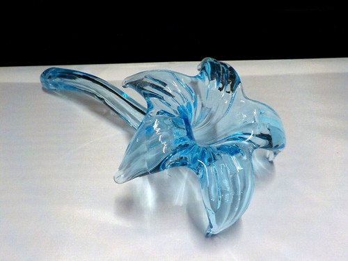 Fiore vetro blu - fiore,