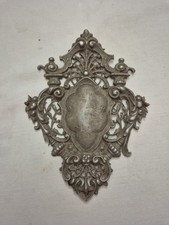 Antico EX VOTO FREGIO argento? Metallo Stemma Blasone Decoro 