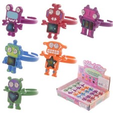 Anello Dell umore che cambia colore regolabile con simpatico robot retro 0KKH