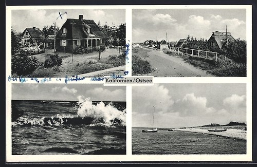 Cartolina california mar - cartolina, california/mar