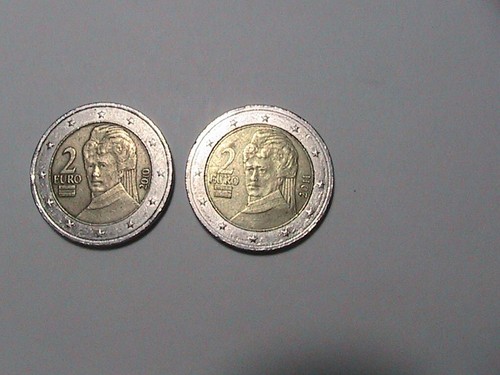 Due monete euro austria anni - euro,