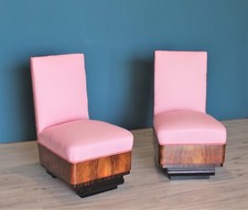 Coppia di poltroncine Deco RESTAURO CONSERVATIVO COMPLETO Modernariato 1900