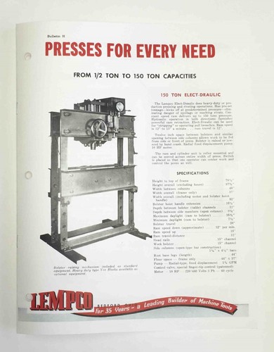 Pressa idraulica lempco - pressa,
