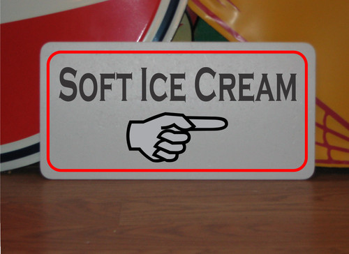 Gelato morbido con - , freccia