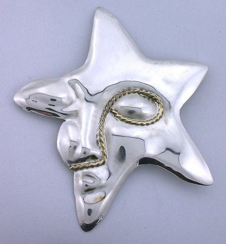 Spilla grande astratta faccia