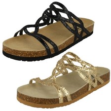 Sandali In Glitter Effetto