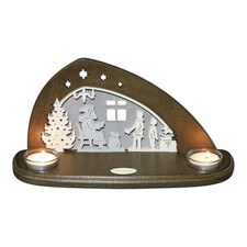 Portacandele legno Monti