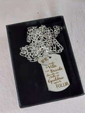 Collana + cindolo  in Acciaio