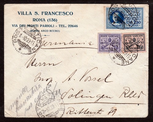Poste vaticane 1929 lettera - vaticane,