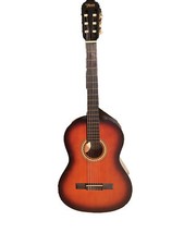 chitarra classica con supporto e libro