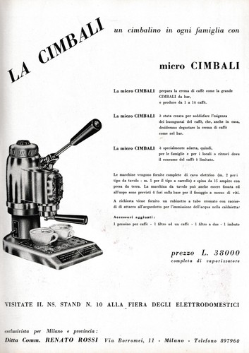 Pubbl 1954 macchina caffe - pubbl.1954,