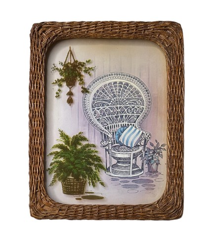Sedia vintage boho rattan