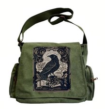 Borsa a tracolla verde corvo