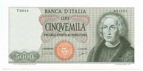 5000 lire cristoforo colombo - 5000,
