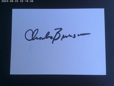 Charles Bronson (+) cartolina autografata bianca 7,5x10,5