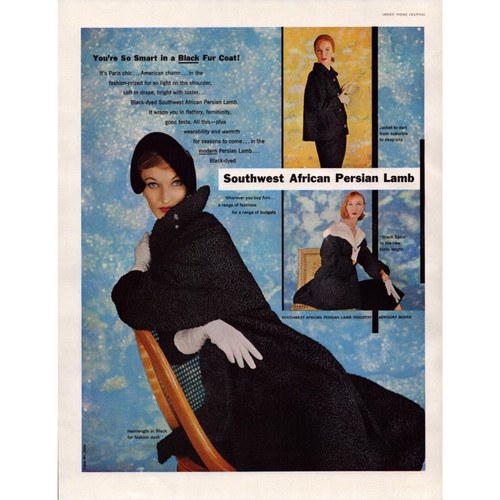 Cappotto pelliccia 1955 stampa