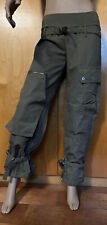 IMPERIAL PANTALONE DONNA VERDE MILITARE TG S CON TASCONI CARGO CINTURA