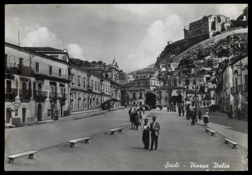 Cartolina scicli piazza - cartolina,