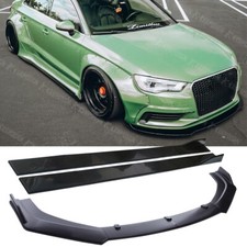 Per Audi A3 A4 B8 S3 S4 kit spoiler paraurti anteriore + gonne laterali