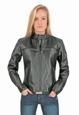 GIACCA MOTO OJ MIRAGE LADY DONNA BLACK PELLE DOPPIO STRATO SFODERABILE TG XXL