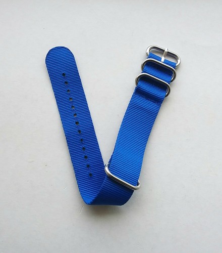 Cinturino zulu nylon strap blu - cinturino,