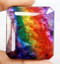 Pietra Preziosa Ammolite Naturale Certificata 105,95 Ct - Pietra Sciolta Unica simile all'Opale